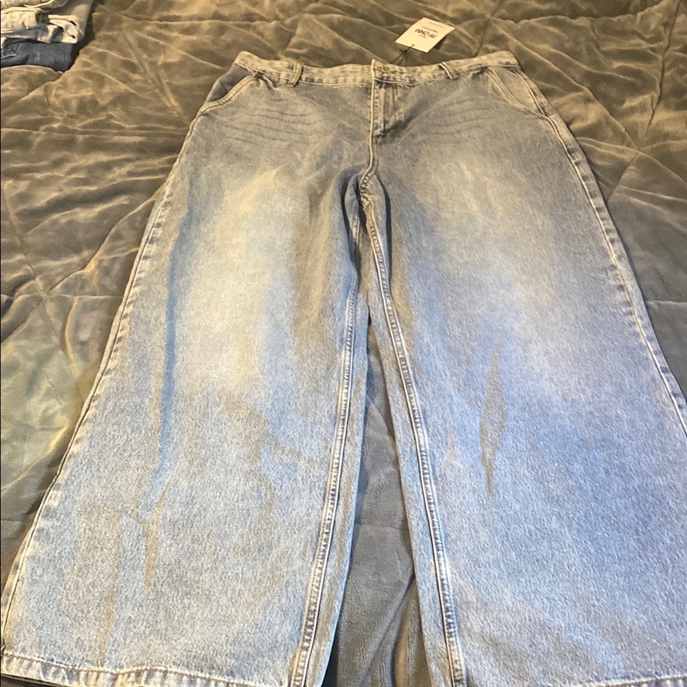 Princess Polly Light Blue Denim Jeans
